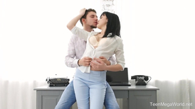 Amazing babe Tetti Dew Korti gets fucked on a sofa