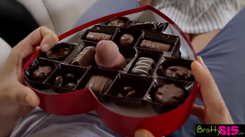 Blonde slut receives a cock from her stepbro for v day