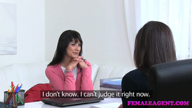 Dildo sex for this chick and the female agent