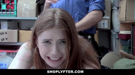 Ginger slut fucked as a punishment for shoplifting
