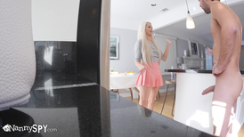 Petite blonde with a banging body gets facefucked