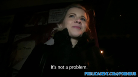 Stunning blonde gets fucked by a stranger in a car park