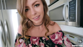 Teen in stockings Alex Blake fucked in POV with a vibrator