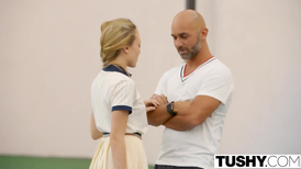 Twisted tennis player gets fucked by her mature coach