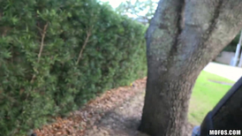 Public banging with a big booty brunette teenager