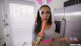 Skinny Latina enjoying hard POV sex on Easter