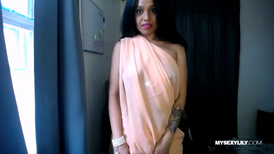 Dirty talking Desi amateur shows off her boobs