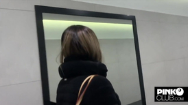 Hungry nymph enjoys polishing friend's impressive BBC