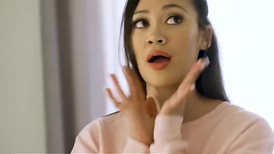 Cute Asian with tiny tits taking on a huge dong