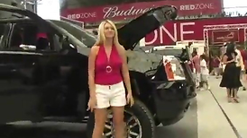 Teenager displays off gigantic breasts