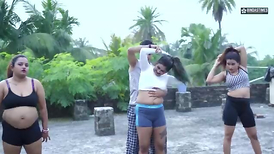 Desi Yoga Educator Got Pounded By Lady Gang Outdoor wrath(wrath Hindi Audio rage)