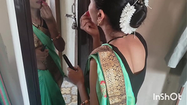 My village bhabhi Shivani in green saree.